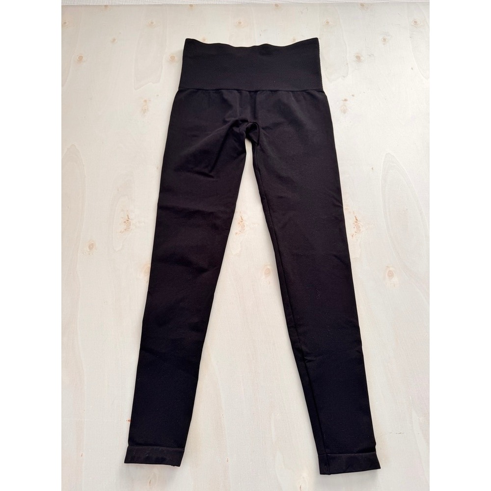 Assets by Spanx Black High Waisted Seamless Leggings 20339R Small